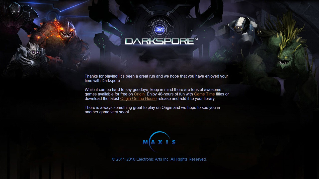 Darkspore официально закрыта